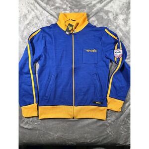 NWT Gola Track Jacket Retro 70's Design, Mens Large, Blue/Yellow, Cotton Stretch